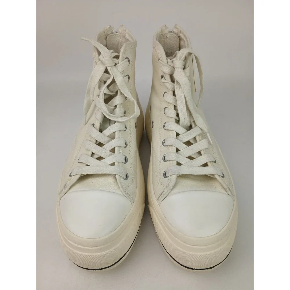 R13 Women's White Platform High Top Canvas Sneakers Shoes Size 10 - Picture 3 of 7